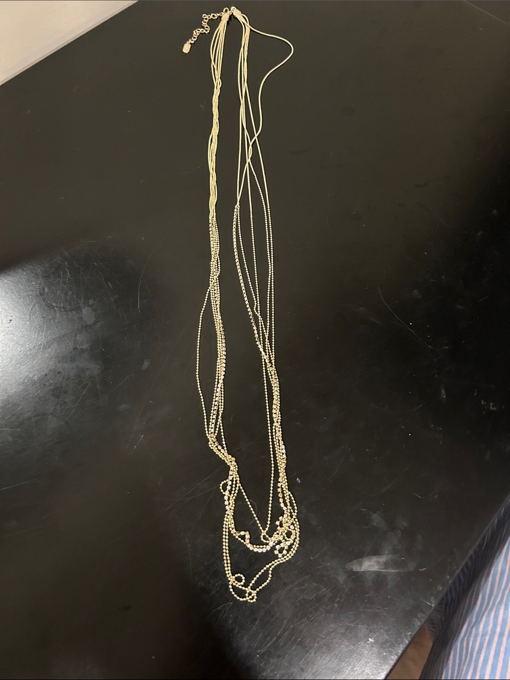 Layered Gold Multi-Strand Necklace for Women